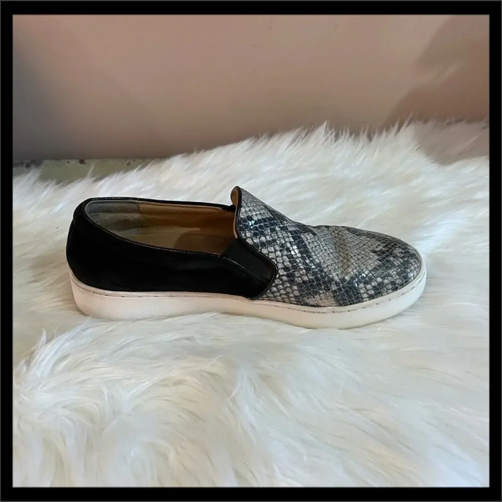 Vionic Midi Slip-On Sneaker in Natural Snake Reptile Comfort Arch Support